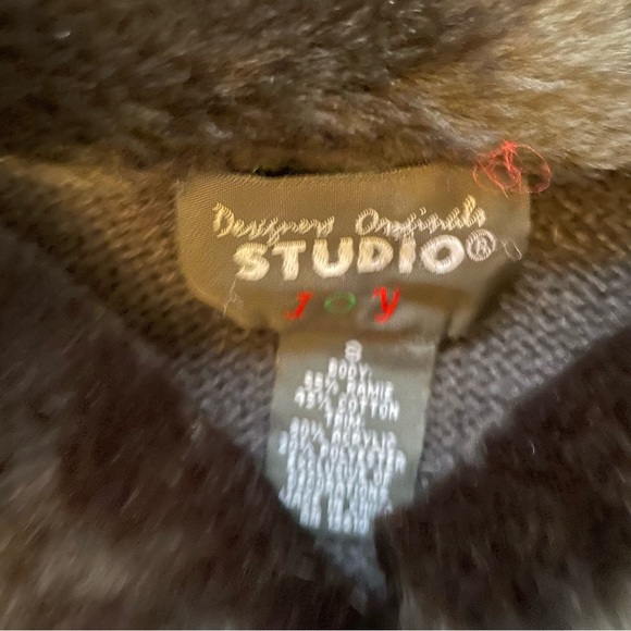 Vintage Y2K Designers Originals Studio Joy Christmas Dogs Zip-Up Vest - Small - Picture 3 of 10